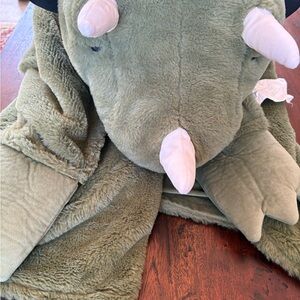 Pillowfort Green Dinosaur Hooded Blanket